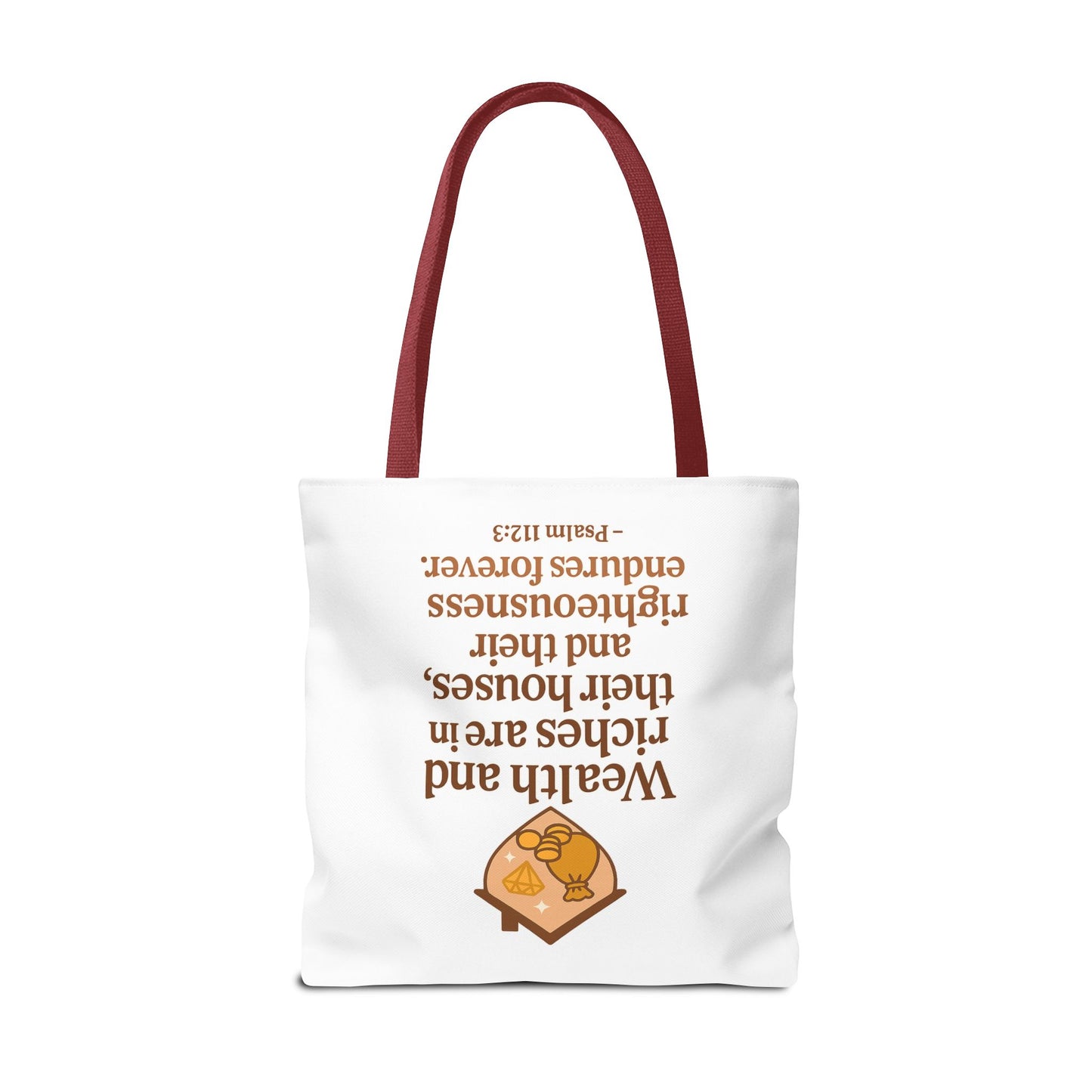 Psalm 112:3 Bible Verse Tote Bag
