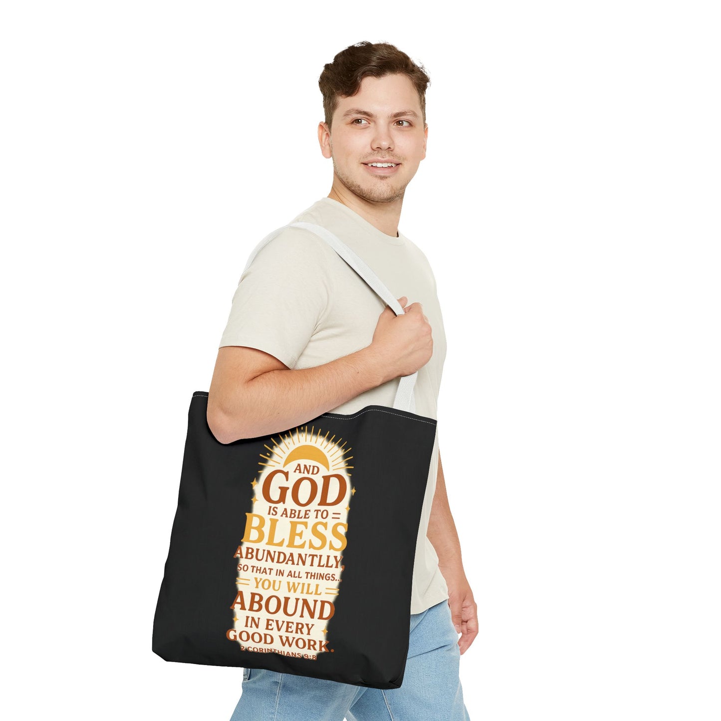 Faith-Inspired Tote Bag, Inspirational Gift, Christian Decor, Church Outing, Everyday Use, Scripture Tote