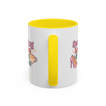 Serving Look and Latte Accent Coffee Mug (11, 15oz)