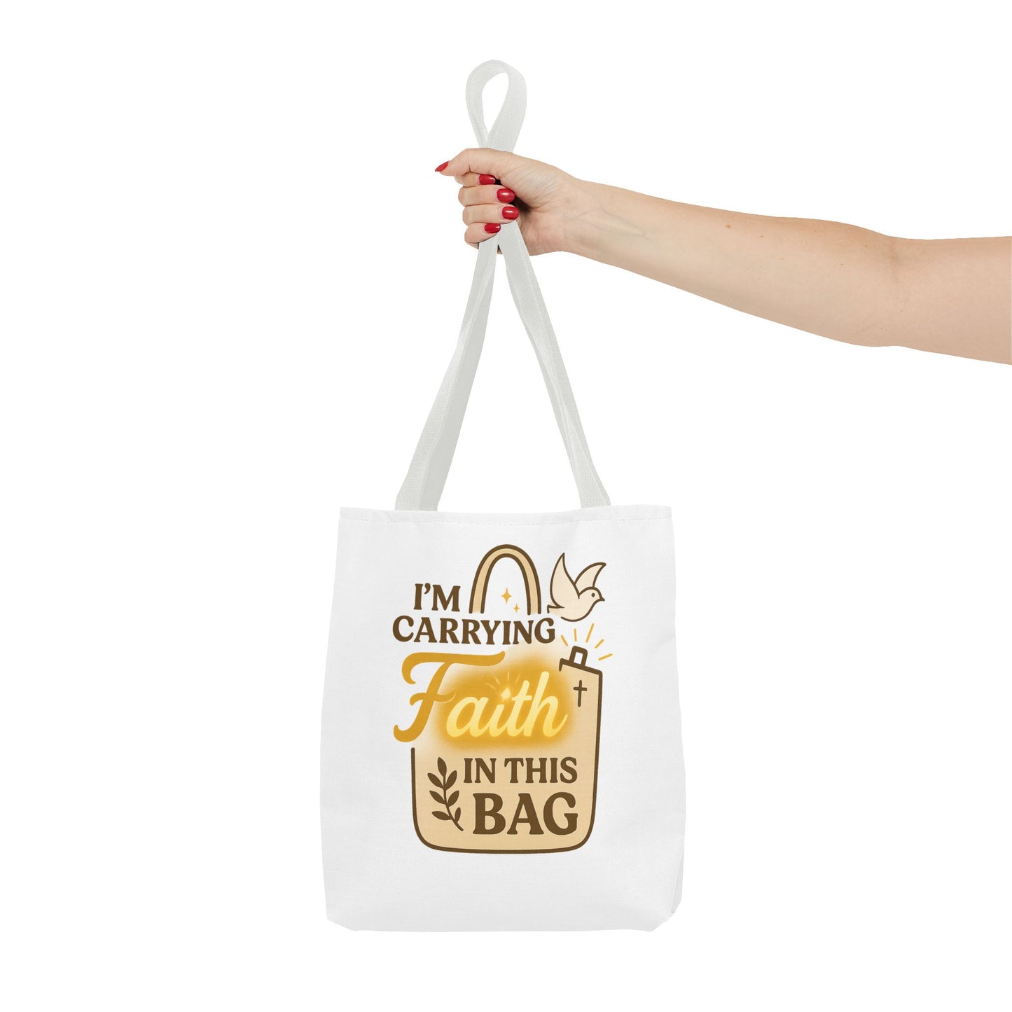 Faith Tote Bag - Inspirational Eco-Friendly Shopping Bag, Spiritual Gift, Slogan Bag, Motivational Purse