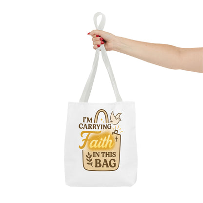 Faith Tote Bag - Inspirational Eco-Friendly Shopping Bag, Spiritual Gift, Slogan Bag, Motivational Purse