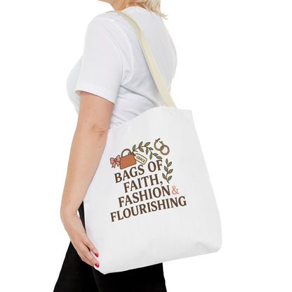 Faith & Fashion Tote Bag | Stylish Everyday Carry, Perfect for Gifts, Shopping, Church Events, and Personal Use