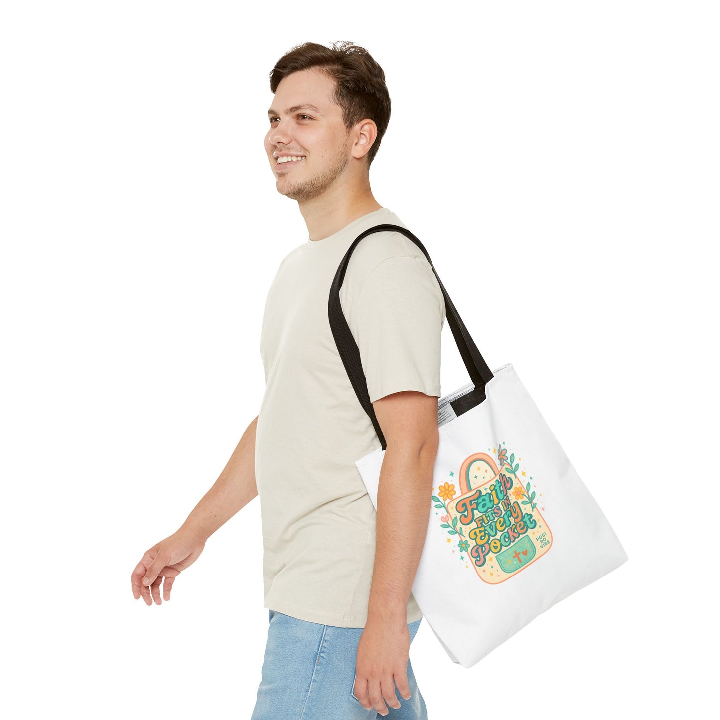 Faith-Inspired Tote Bag for Everyday Use, Shopping, Gifts, Beach, Eco-Friendly, Floral Design