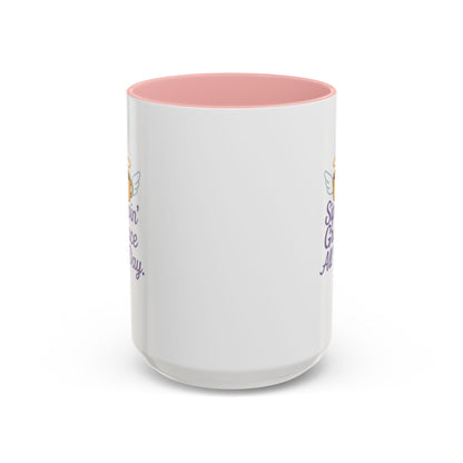 Sipping Grace Accent Coffee Mug | Stylish Gift for Coffee Lovers, Inspirational Mug, Office Décor, Unique Funny Coffee Cup