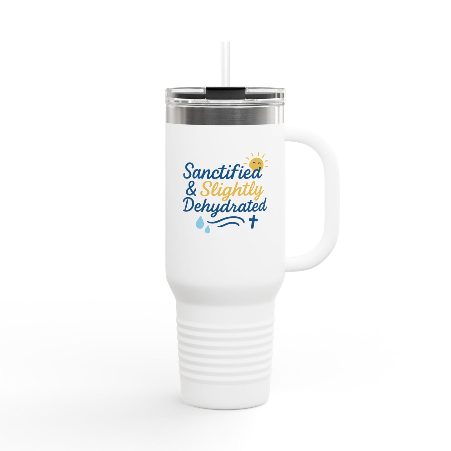 Sanctified & Slightly Dehydrated Insulated Travel Mug | 40oz Tumbler for Faith and Hydration | Perfect Gift for Christian Friends, [...]