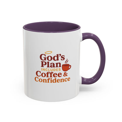 God's Plan Coffee Mug - Inspirational Gift for Coffee Lovers, Unique Christian Mug, Motivational Kitchen Decor, Coffee & Confidence