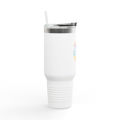 Catch Flights Travel Mug, 40oz Insulated Coffee Cup for Travelers, Unique Gift for Adventurers, Eco-Friendly Reusable Tumbler