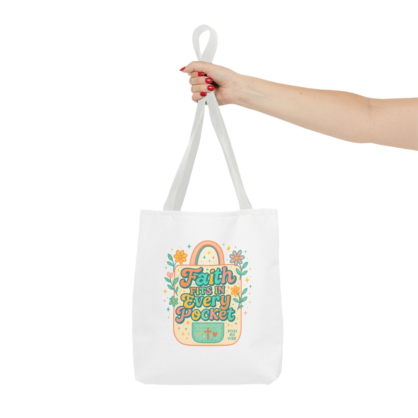 Faith-Inspired Tote Bag for Everyday Use, Shopping, Gifts, Beach, Eco-Friendly, Floral Design