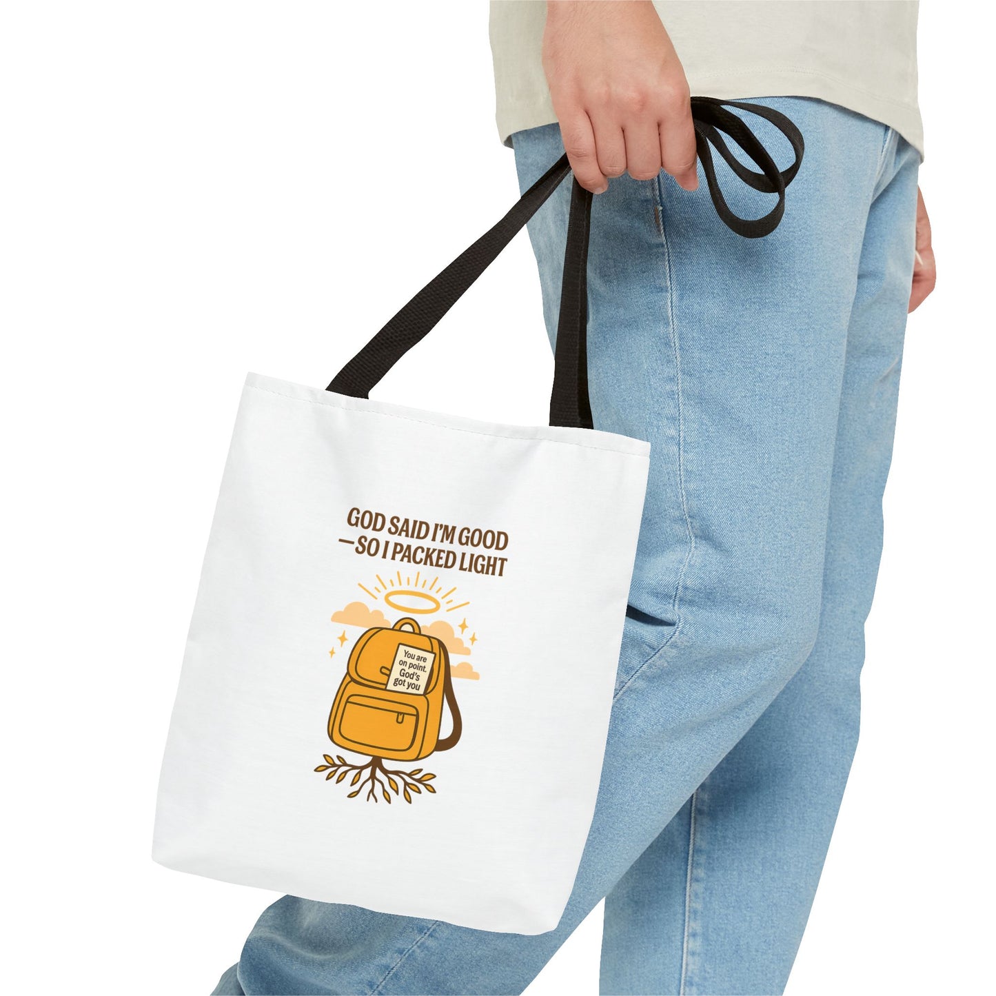 Inspirational Tote Bag - 'God Said I'm Good' Quote, Motivational Gift, Reusable Shopping Bag, Eco-Friendly Accessory, Everyday Use