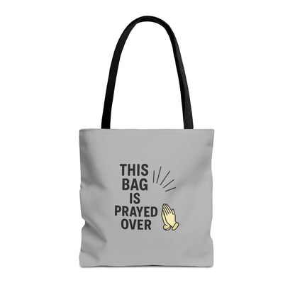Prayed Over Tote Bag, Spiritual Gift, Christian Tote, Faith Bag, Church Accessory, Inspirational Shopper
