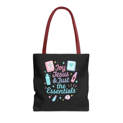Joyful Essentials Tote Bag for Faith Lovers, Christian Canvas Bag, Unique Gift for Church, Bible Study, Everyday Use, Stylish Carryall