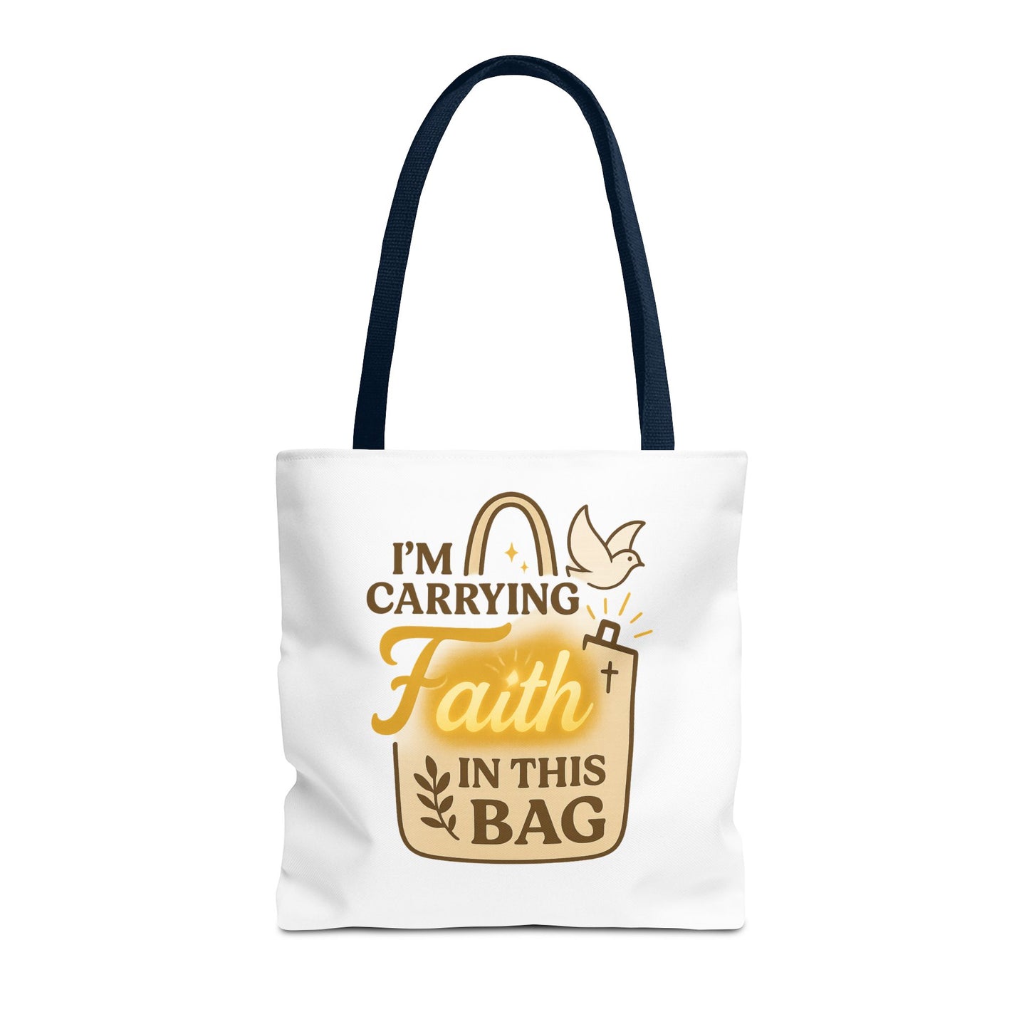 Faith Tote Bag - Inspirational Eco-Friendly Shopping Bag, Spiritual Gift, Slogan Bag, Motivational Purse