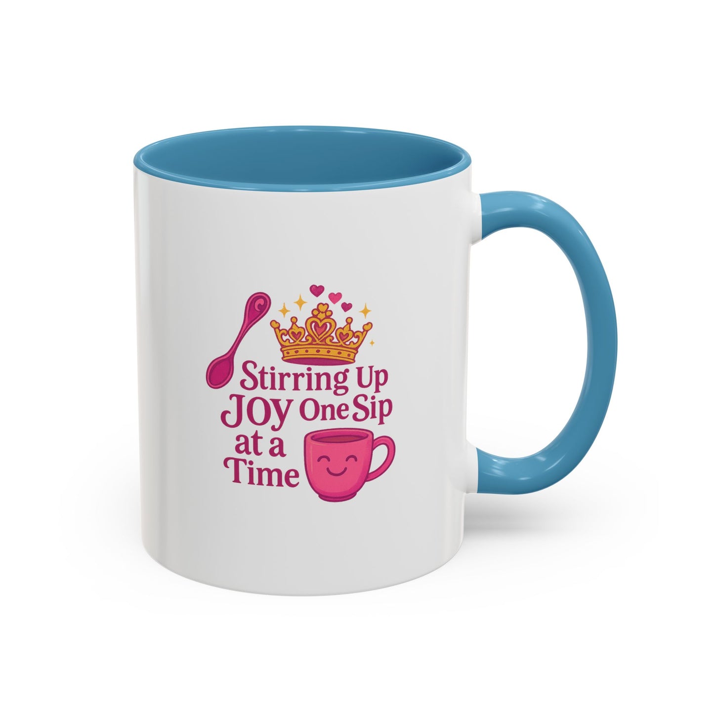 Joyful Crown Accent Coffee Mug | Perfect for Birthdays, Gifts, Home Decor, Coffee Lovers, Daily Motivation