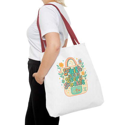 Faith-Inspired Tote Bag for Everyday Use, Shopping, Gifts, Beach, Eco-Friendly, Floral Design