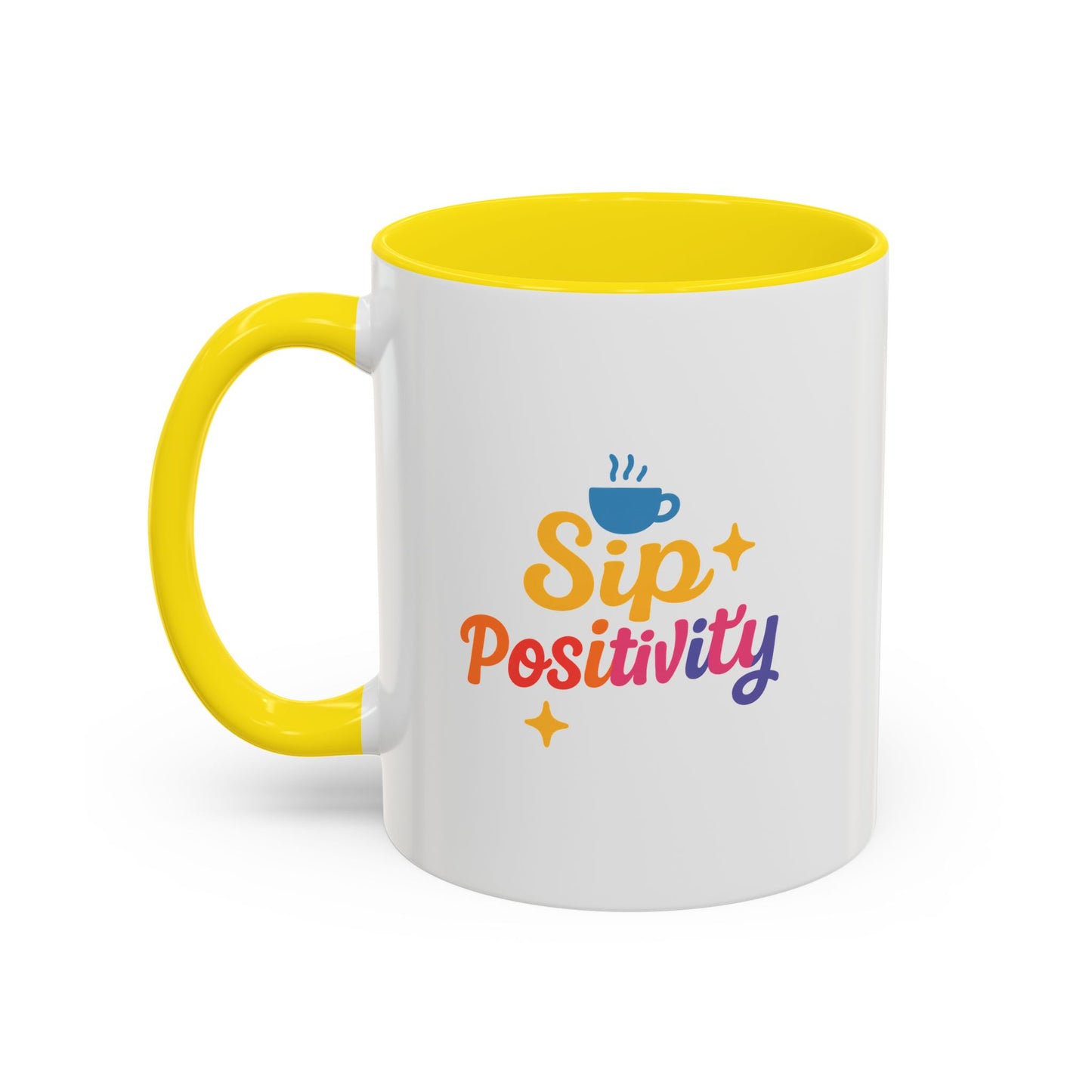 Sip Positivity Accent Coffee Mug (11, 15oz)