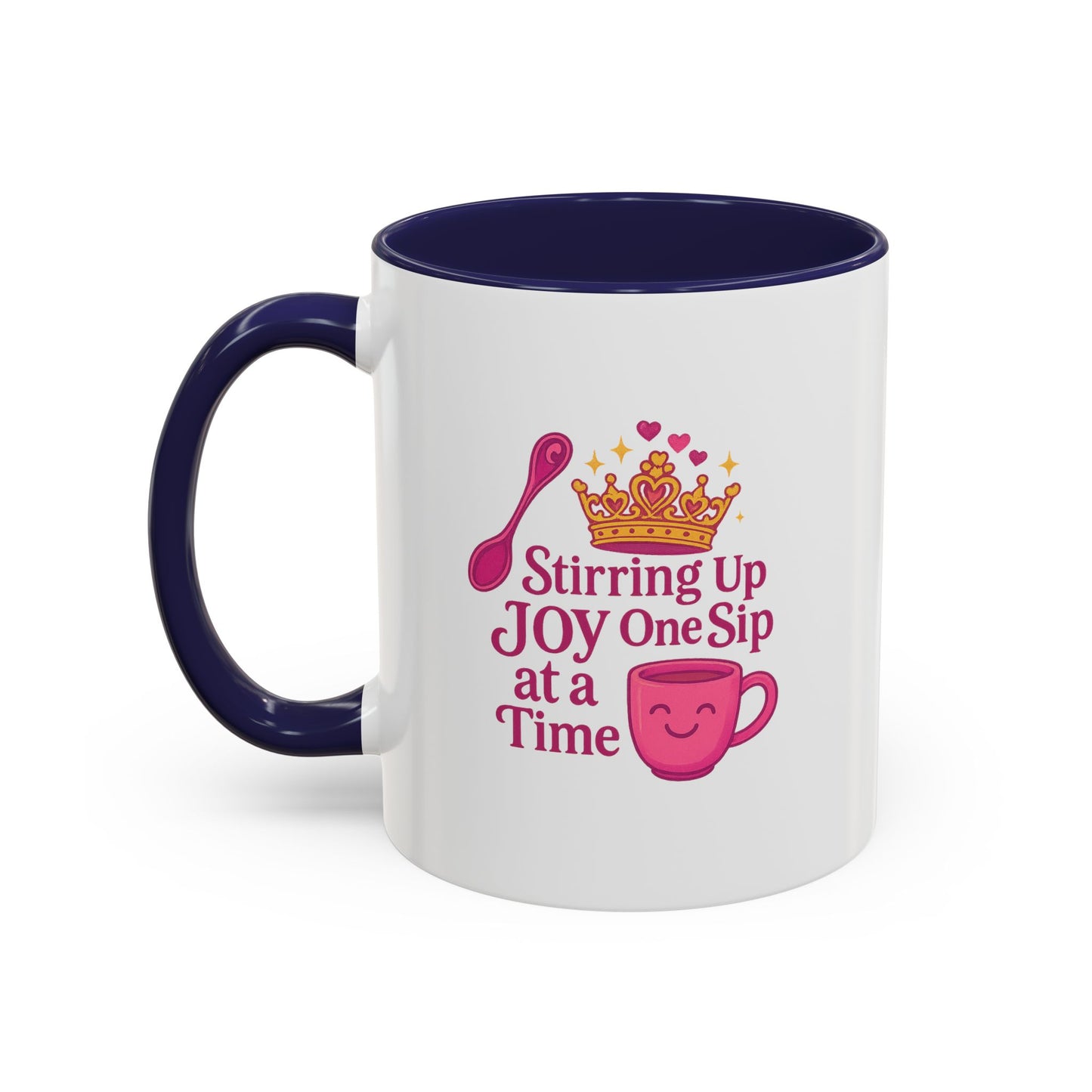 Joyful Accent Coffee Mug - 11/15oz, Colorful Sip Design, Perfect Gift for Coffee Lovers, Birthdays, Holidays, Housewarming