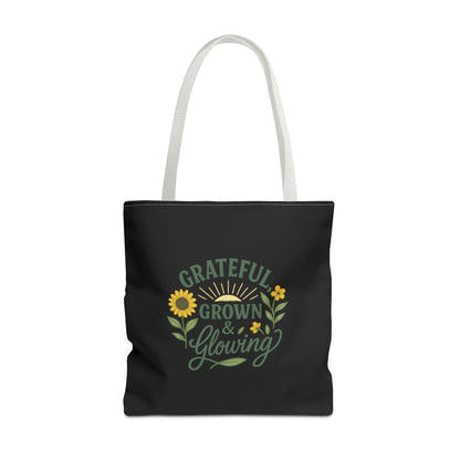 Grateful Grown & Glowing Tote Bag Eco-Friendly Shopper