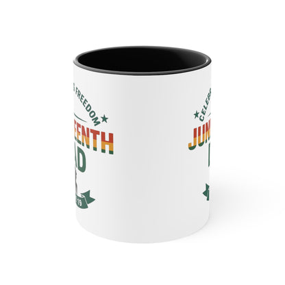 Juneteenth Dad Accent Mug — Celebrating Freedom June 19 Coffee Cup