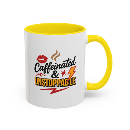 Caffeinated & Unstoppable Coffee Mug - Fun Gift for Coffee Lovers, Cute Office Decor, Motivational Drinkware, Perfect for Birthdays, [...]