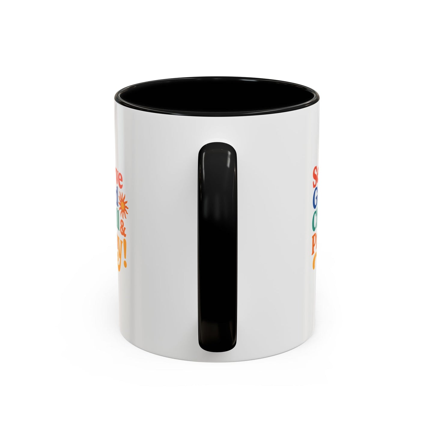 Serve God, Chill & Pray Accent Coffee Mug (11, 15oz)