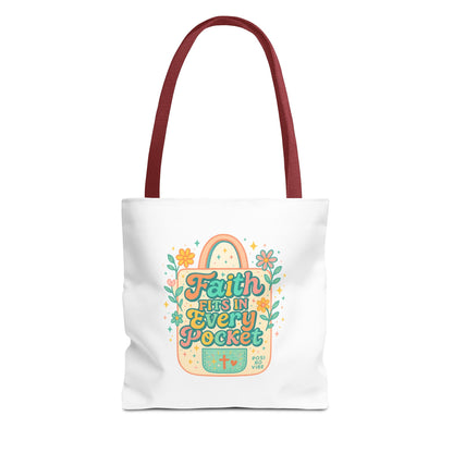 Faith-Inspired Tote Bag for Everyday Use, Shopping, Gifts, Beach, Eco-Friendly, Floral Design