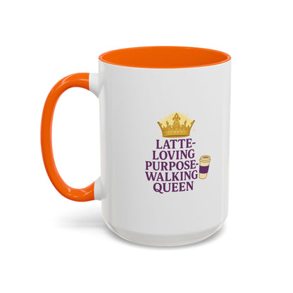 Latte-Loving Queen Coffee Mug - Perfect for Coffee Lovers, Birthday Gift, Personalized Kitchen Decor, Mother's Day Gift, Fun Office Mug