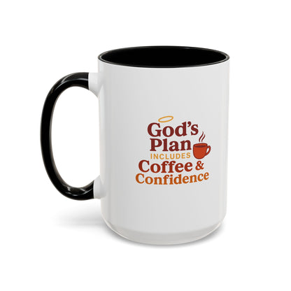 God's Plan Coffee Mug - Inspirational Gift for Coffee Lovers, Unique Christian Mug, Motivational Kitchen Decor, Coffee & Confidence