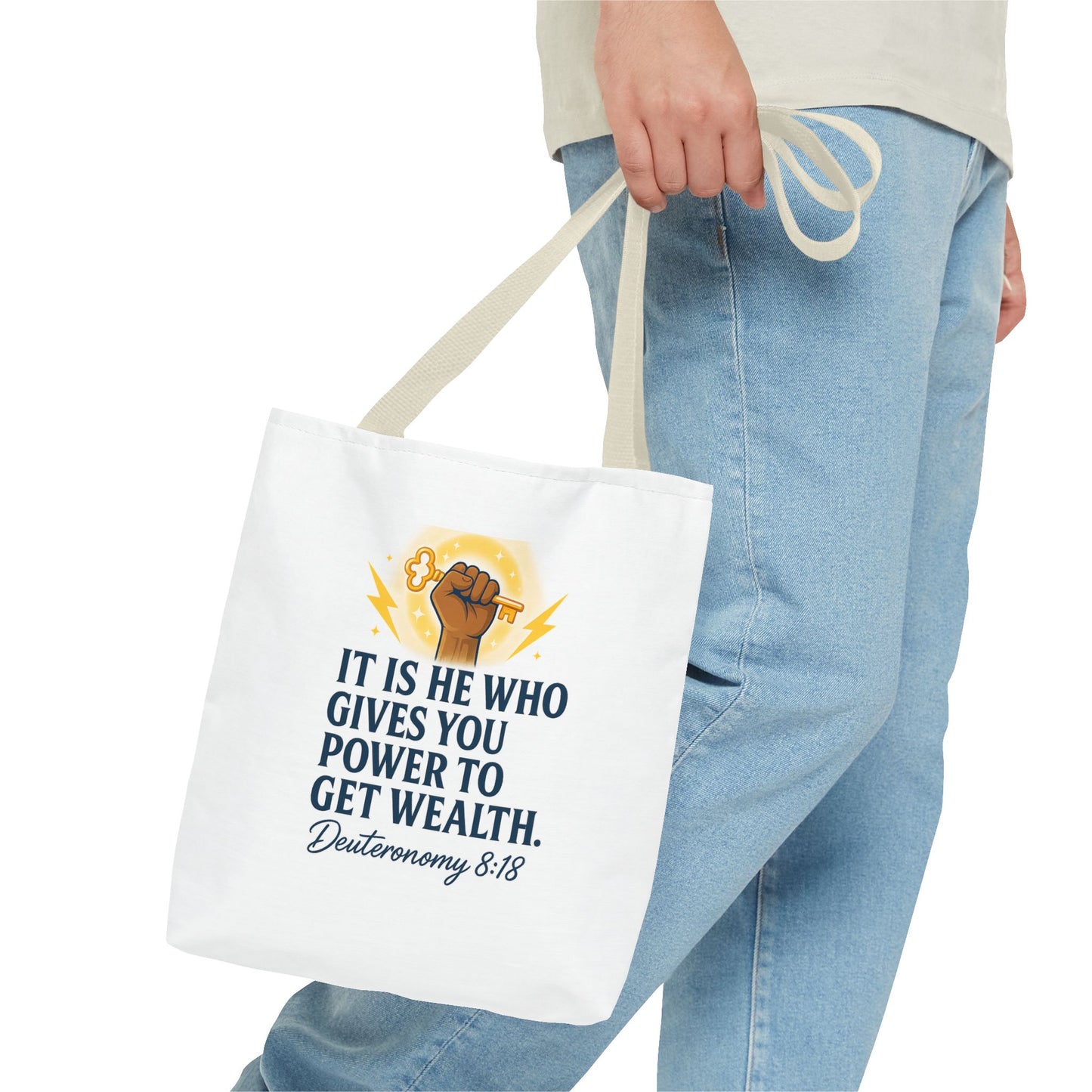 Empowering Inspirational Tote Bag, Motivational Bag, Gifts for Motivated Individuals, Scripture Tote, Versatile Shopping Bag