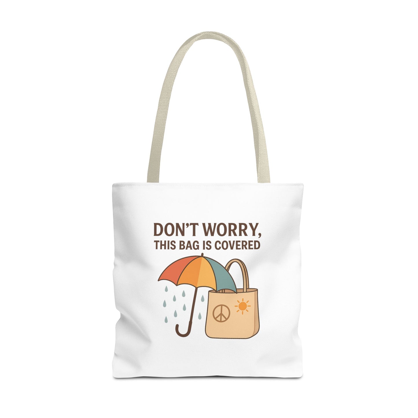 Waterproof Tote Bag - Don't Worry, This Bag Is Covered | Eco-Friendly, Beach, Gym, Shopping, Travel