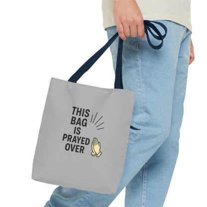Prayed Over Tote Bag, Spiritual Gift, Christian Tote, Faith Bag, Church Accessory, Inspirational Shopper