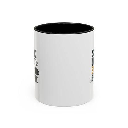 Accent Coffee Mug - Speak Light Sip Bright - Inspirational Coffee Cup, Unique Gift, Kitchen Decor, Motivational Mug, Personalize Your Sip