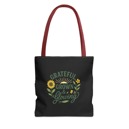 Grateful Grown & Glowing Tote Bag Eco-Friendly Shopper
