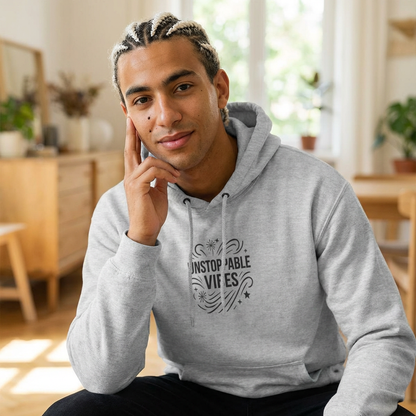 Unstoppable Vibes Fleece Hoodie | Cozy Relaxed Fit Sweatshirt for Everyday Wear, Gift for Her, Inspirational Clothing, Casual Outfit