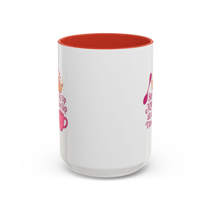 Joyful Accent Coffee Mug - 11/15oz, Colorful Sip Design, Perfect Gift for Coffee Lovers, Birthdays, Holidays, Housewarming