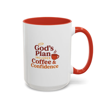 God's Plan Coffee Mug - Inspirational Gift for Coffee Lovers, Unique Christian Mug, Motivational Kitchen Decor, Coffee & Confidence