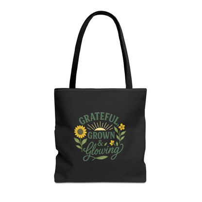 Grateful Grown & Glowing Tote Bag Eco-Friendly Shopper