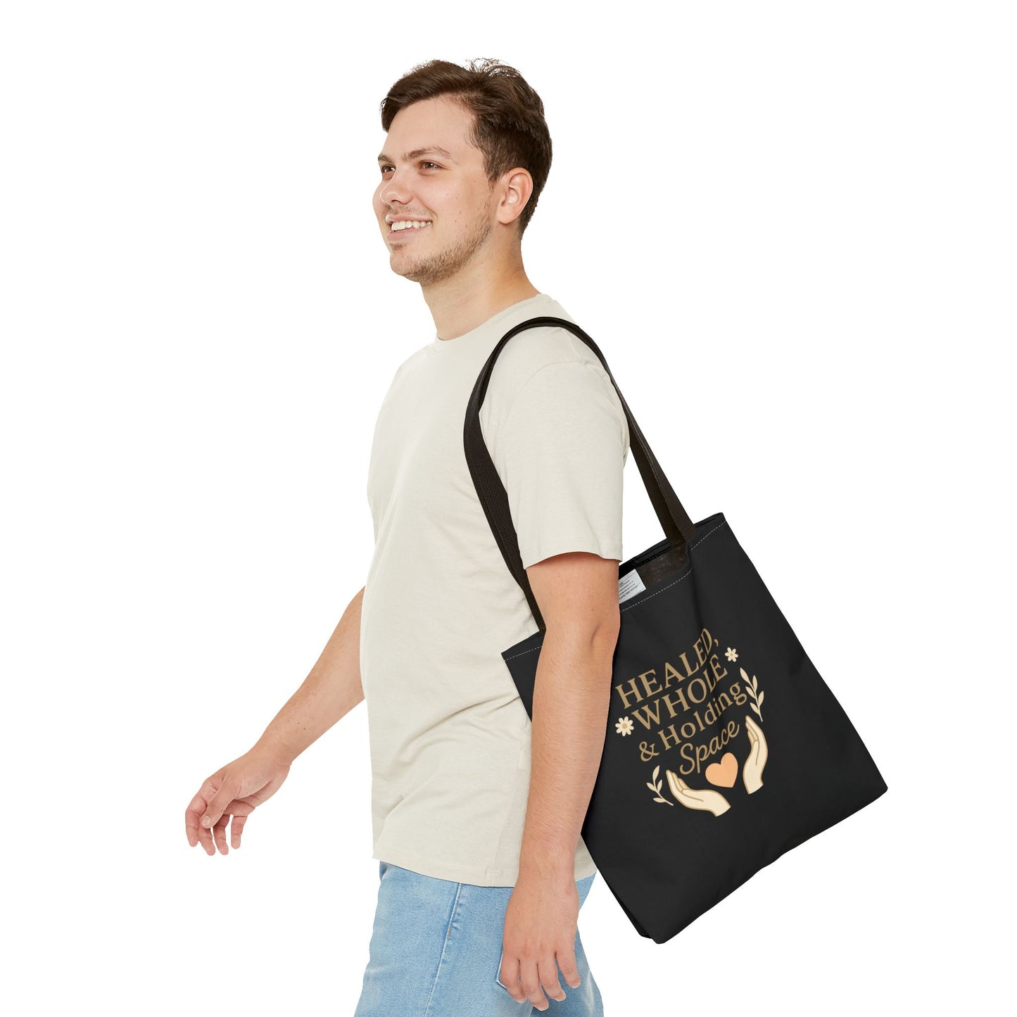 Spiritual Healing Tote Bag, Eco-Friendly Shopping Bag, Inspirational Gift, Reusable Market Tote, Mindfulness Carrier