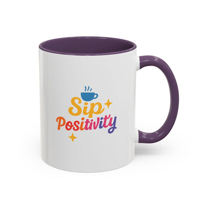 Sip Positivity Accent Coffee Mug (11, 15oz)