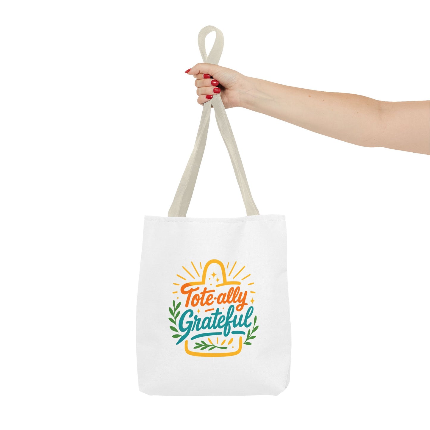 Grateful Tote Bag, Eco-Friendly Shopping Bag, Gift for Mom, Stylish Carry-All, Perfect for Summer Adventures