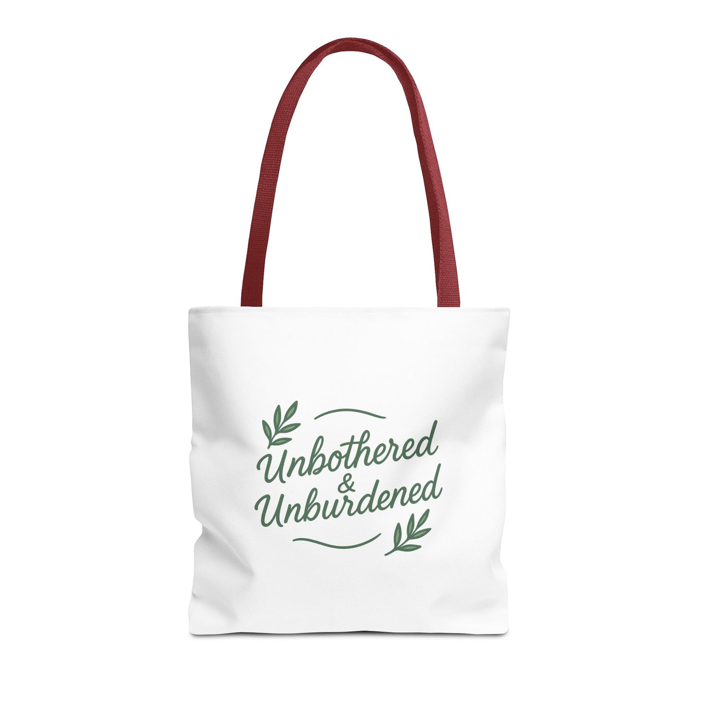 Unbothered & Unburdened Tote Bag, Everyday Tote, Eco-Friendly Bag, Gift for Her, Stylish Shopping Bag, Motivational Tote