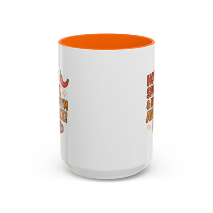 Funny Coffee Mug: "Hot, Spicy, & Now I'm Awake!" - Perfect Gift for Coffee Lovers, Mugs for Friends, Humorous Kitchen Decor, Novelty Mug