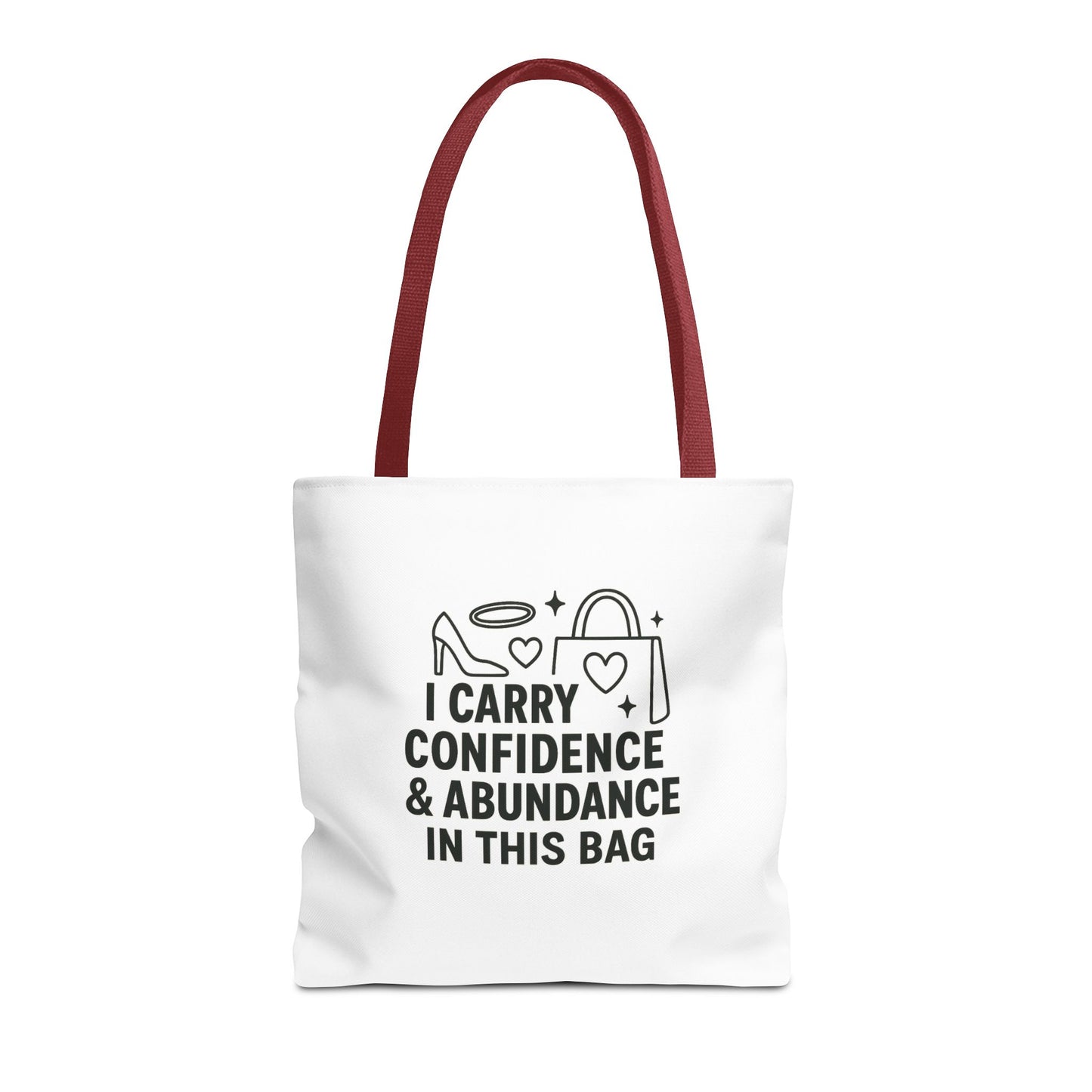 Confidence & Abundance Tote Bag, Motivational Shopper Bag, Gift for Her, Inspirational Tote for Everyday Use, Eco-Friendly Carryall