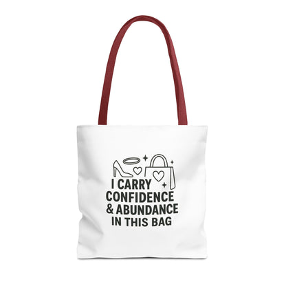 Confidence & Abundance Tote Bag, Motivational Shopper Bag, Gift for Her, Inspirational Tote for Everyday Use, Eco-Friendly Carryall
