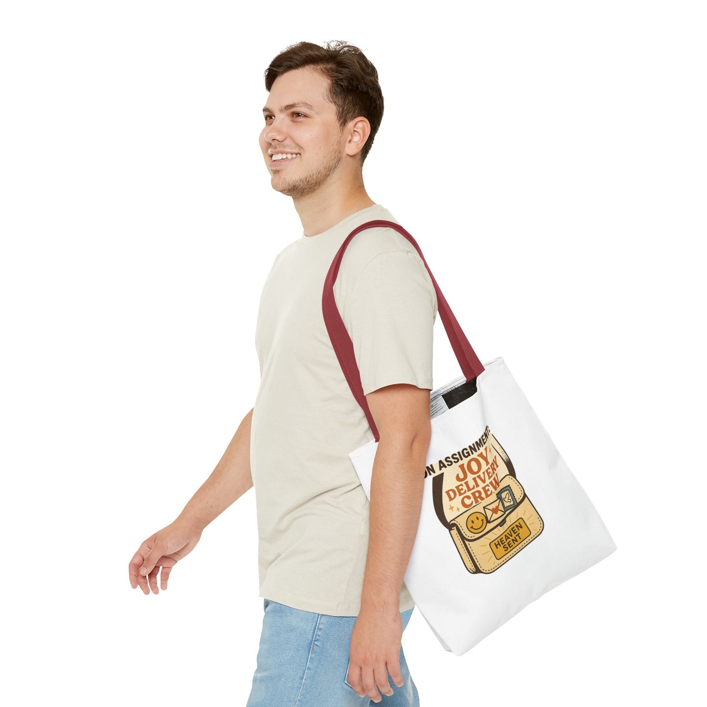 Joy Delivery Crew Tote Bag - Heaven Sent, Birthday Gift, Grocery Bag, Eco-Friendly Tote, Unique Gift Idea