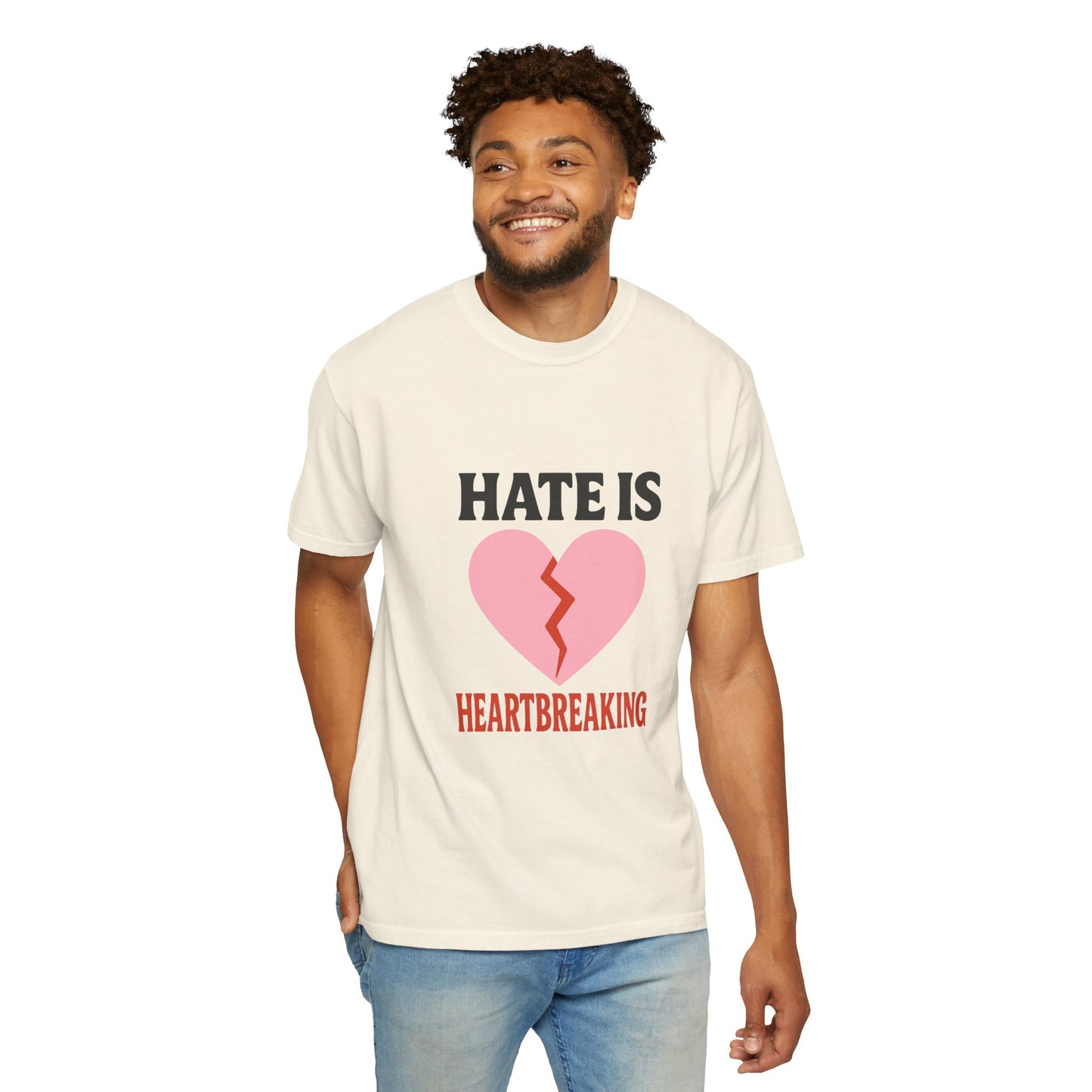 Heartbreaking Message Awareness Garment-Dyed T-Shirt