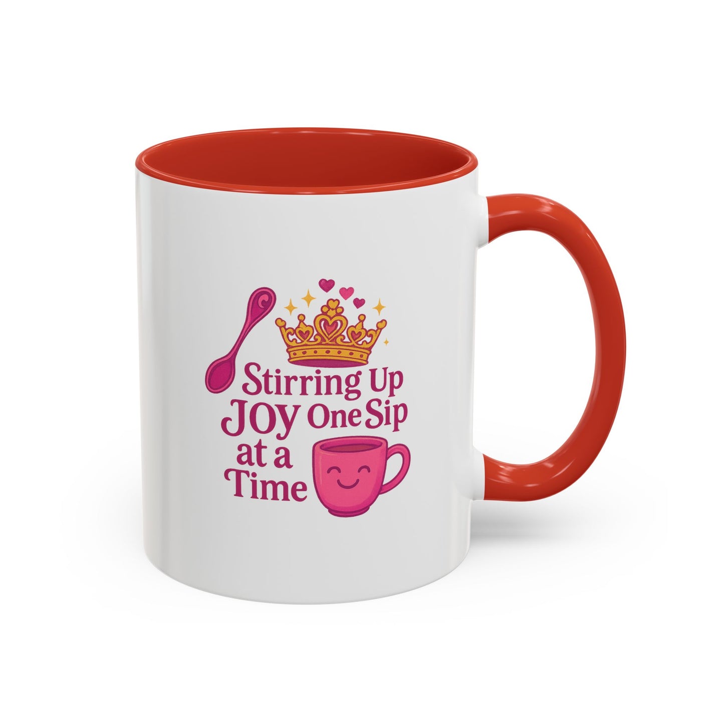 Joyful Accent Coffee Mug - 11/15oz, Colorful Sip Design, Perfect Gift for Coffee Lovers, Birthdays, Holidays, Housewarming