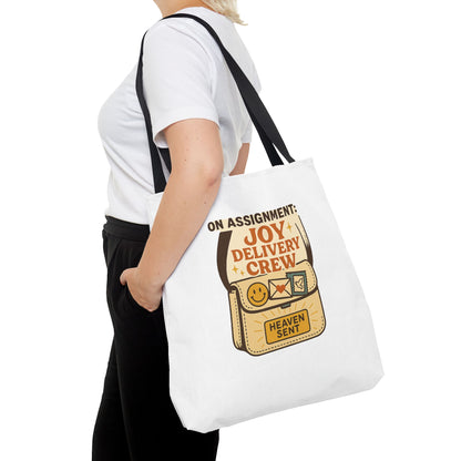 Joy Delivery Crew Tote Bag - Heaven Sent, Birthday Gift, Grocery Bag, Eco-Friendly Tote, Unique Gift Idea