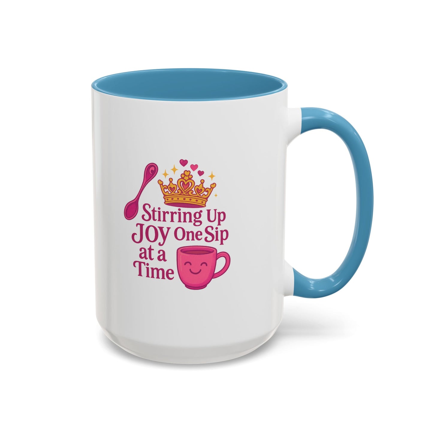 Joyful Accent Coffee Mug - 11/15oz, Colorful Sip Design, Perfect Gift for Coffee Lovers, Birthdays, Holidays, Housewarming