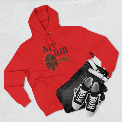 Heartfelt Rib Graphic Hoodie for Couples, Valentine's Day Gift, Matching Sweatshirt, Cozy Fleece, Romantic Style