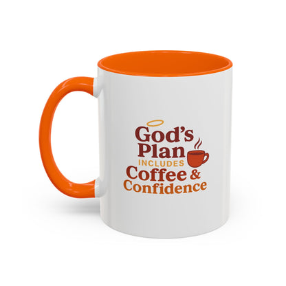 God's Plan Coffee Mug - Inspirational Gift for Coffee Lovers, Unique Christian Mug, Motivational Kitchen Decor, Coffee & Confidence